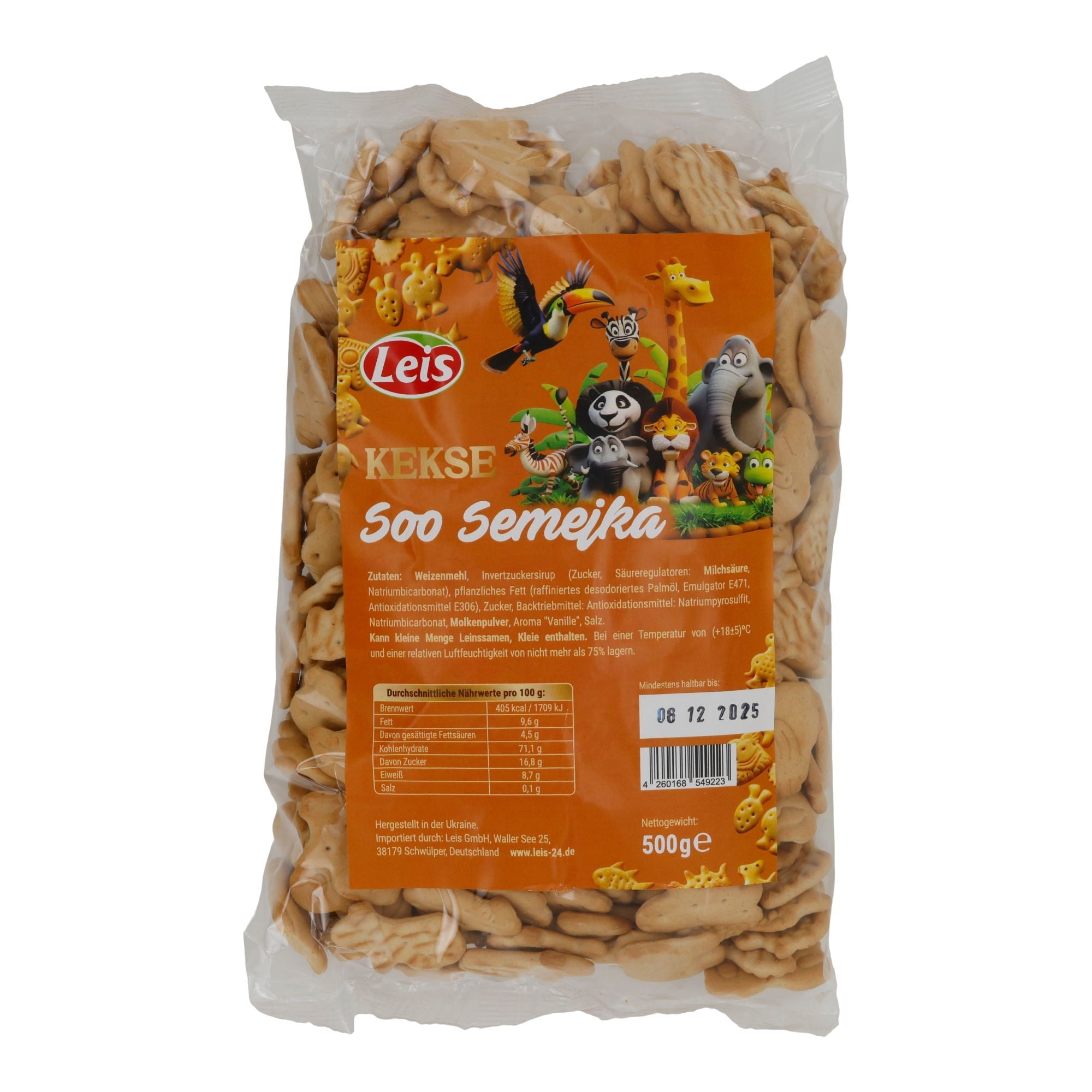 Leis | Kekse Zoo Semejka | Tierkekse mit Vanillegeschmack | 500 g LEIS